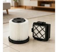 Kit de filtros de repuesto para aspiradoras Karcher VC 5, VC 5 inalámbricas, VC 5 Premium, compatible con los números de pieza 2.863-240.0 y 2.863-239.0, filtros HEPA lavables para una filtración