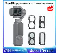 Kit de Filtros Divididos SmallRig para DJI Osmo Pocket 4P con CPL / Difusor Negro 1/4 / Base de Filtro VND1-5 con Revestimientos Multicapa de Vidrio