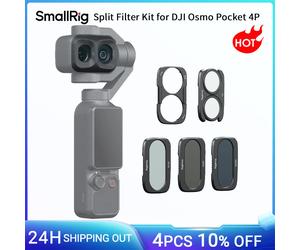 Kit de Filtros Divididos SmallRig para DJI Osmo Pocket 4P con Filtro ND16 / ND64 / ND256 / CPL y Base con Recubrimientos Multicapa -6476