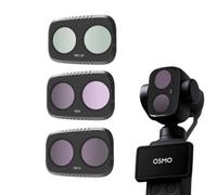 Kit de filtros ND y CPL para DJI Osmo Pocket 4P, UV CPL ND ND/PL VND2-5 Black-1/4 STAR NIGHT Filtros Accesorios, vidrio óptico HD y marco de aluminio (UV+ND8+ND16)