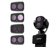 Kit de filtros ND y CPL para DJI Osmo Pocket 4P, UV CPL ND ND/PL VND2-5 Black-1/4 STAR NIGHT Filtros Accesorios, vidrio óptico HD y marco de aluminio (ND8+ND16+ND32+ND64)