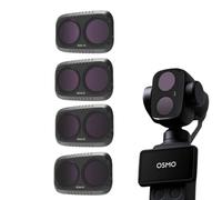 Kit de filtros ND y CPL para DJI Osmo Pocket 4P, UV CPL ND ND/PL VND2-5 Black-1/4 STAR NIGHT Filtros Accesorios, vidrio óptico HD y marco de aluminio (ND8/PL+ND16/PL+ND32/PL+ND64/PL)