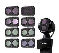 Kit de filtros ND y CPL para DJI Osmo Pocket 4P, UV CPL ND ND/PL VND2-5 Black-1/4 STAR NIGHT Filtros Accesorios, vidrio óptico HD y marco de aluminio (CPL+ND8+ND16+ND32+ND64+BLACK-1/4+STAR+NIGHT)
