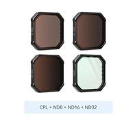 Kit de filtros para Insta360 Ace Pro/Ace Pro 2, ND/CPL/UV juego de lentes con soporte de silicona amortiguadora, reducción de luz y accesorios de polarización para cámara de acción (CPL/ND8/ND16/ND32)
