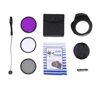 Kit de filtros para lentes, juego de filtros de vidrio premium UV CPL FLD multicapa antirreflectantes para cámaras DSLR, compatible con varios