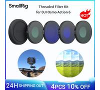 Kit de Filtros Roscados SmallRig para DJI Osmo Action 6, Kit de Filtros CPL y ND16 y ND32/8 con Cubierta de Lente de Silicona, Vidrio de Alta Alúmina 6036