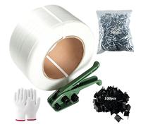 Kit de flejado manual 12-19 mm, set de flejado con 200 m PET tejida