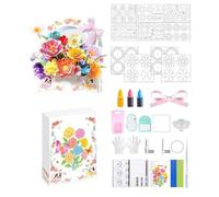 Kit de flores de pétalos Ma Gic de 30 ml, kit de arte de flores de pétalo Ma Gic Fa Ntasy Art Flores mágicas más de una docena de tipos de flores Fre E To Mat Ch Colors Tgq436 (blanco, 25,5 x 5,3 x