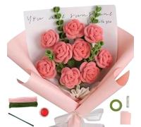 Kit de flores para limpiapipas, ramo de rosas, kit de manualidades para limpiapipas, 9 rosas, limpiadores de pipas, suministros para manualidades para bodas, día de San Valentín, Style2 Limpiapipas, s
