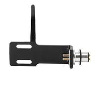 Kit de fonógrafo de aleación de aluminio para DJ, headshell con cartucho y keeper, accesorios de repuesto para tocadiscos, instalación fácil, color negro