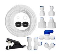 Kit de fontanería para frigorífico, manguera de refrigerador de 15 m con cortador de manguera, conector de agua para nevera, 1/4 pulgadas