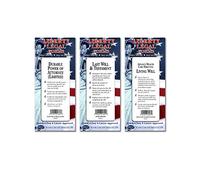 Kit de formularios legales de Final Wishes USA para planificación familiar - 3 formularios de relleno en blanco - 1 copia de: Última voluntad y testamento, poder notarial duradero, Directiva de atención médica Living Will