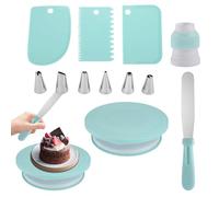 Kit de fournitures de décoration de gâteaux,Kit de décoration de gâteaux - Table tournante à gâteau rotative de qualité alimentaire,