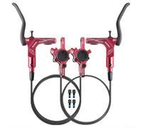 Kit de freno de disco hidráulico de aleación de aluminio para bicicleta de montaña, diseño de pistón dual para discos de 160 mm a 203 mm, opciones de color vibrante para ciclismo todoterreno rojo