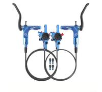 Kit de freno de disco hidráulico para bicicletas de montaña, sistema bidireccional de doble pistón, construcción de aleación de aluminio, compatible con discos de 160 mm, delantero de 800 mm y trasero