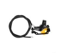 Kit de freno hidráulico NUTT de cuatro pistones para KuKirin para G1Pro G2 para G2Pro para G2Max para G2Master para G3pro con sensación de palanca sensible (frente izquierdo negro y amarillo)