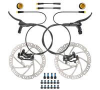 Kit de Freno Hidráulico para eBike HB876E - Pinzas de 4 Pistones, Sensor de Corte 2/3 PIN, Pre-Purgado con Aceite Mineral, Discos de 160 mm, Potencia de Frenado Superior