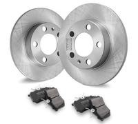 VEVOR Kit de Freno Trasero Compatible con AUDI A3(8L), SEAT IBIZA, SKODA OCTAVIA, ROOMSTER, VW GOLF Ⅳ, Kit de Reemplazo de Pastillas de Freno de Cerámica, Rotores Traseros de 86,8 × 68 × 16,8 mm