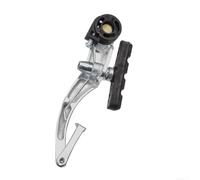 Kit de frenos en V de aluminio para bicicletas de montaña, incluye unidades de freno delanteras y traseras, varillas curvadas, cubiertas de goma y accesorios de montaje (plata)