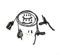 Kit de frenos hidráulicos de 4 pistones, delantero derecho, 800 mm y trasero izquierdo de 1500 mm, ideal para bicicleta de montaña DH (negro)