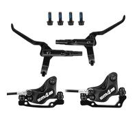 Kit de frenos hidráulicos - Frenos de bicicleta de montaña resistentes de cuatro pistones, piezas de repuesto de alta resistencia para ciclismo, turismo, entrenamiento, viajes