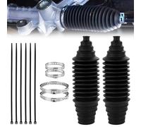 Kit de Fuelle Dirección, 22x6x6cm Fuelle Cremallera de Dirección de Silicona a Prueba de Polvo Fuelle Dirección Impermeable Accesorios para Coche(Negro)