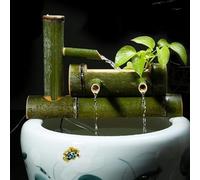 Kit De Fuente De Bambú Con Bomba, Elemento Acuático Estilo Zen Y Feng Shui, Adorno De Circulación Para Acuario, Fuente Paisajística Independiente, Para Patio, Estanque, Jardín, Patio Trasero, 80 Cm (