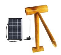 Kit de fuente de bambú, fuente de agua estilo zen Feng Shui, fuente de jardín para exteriores, adorno de cascada circulante, decoración de paisaje, para patio trasero, césped, abrevadero, 50 cm (20
