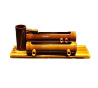 Kit de fuente de bambú hecho a mano con bomba para interiores y exteriores, decoración de estanque circulante, adorno de jardín Feng Shui para balcón, patio, pecera, relajación y meditación