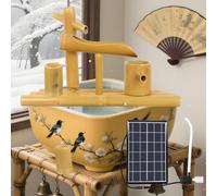 Kit de Fuente Solar bambú Natural con Bomba