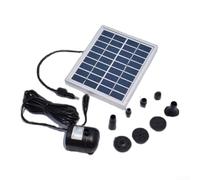 Kit de fuente solar, módulo solar de 5 W con bomba de agua CC, caudal de 150 l/h, accesorios de agua de jardín con energía solar para estanque y baño de pájaros