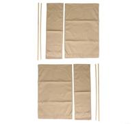 Kit de funda de asiento de silla de director de lona lavable, fundas de repuesto a rayas azules y blancas para sillas plegables de barra redonda, 2 juegos con accesorios, parte superior de cojín para