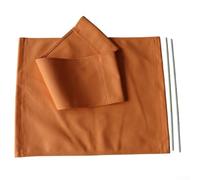 Kit de fundas de asiento de silla de director de lona, plegable, ahorra espacio, repuesto para sillas de barra redonda, 48 x 38 cm y 52 x 16 cm, naranja, 2 o 4 piezas (1 juego)