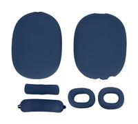 Kit de Fundas Protectoras para Auriculares, Conjunto de Almohadillas de Silicona para la Diadema y Las Copas de los Auriculares, Compatible con Auriculares supraaurales iOS; (Azul)