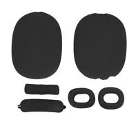 Kit de Fundas Protectoras para Auriculares, Conjunto de Almohadillas de Silicona para la Diadema y Las Copas de los Auriculares, Compatible con Auriculares supraaurales iOS; (Negra)