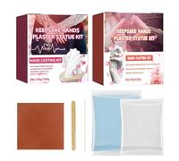 Kit de fundición a mano DIY - Juego de fundición manual 3D, molde de impresión de manos, kit de manualidades de yeso seguro y no tóxico, recuerdo creativo para recuerdos, proyecto ico fácil de usar |