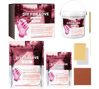 Kit de fundición de manos de recuerdo, juego de moldeo de yeso, artesanía de escultura de mano familiar, modelo de huella de mano de memoria, kit de molde de mano 3D para parejas, amigos, padres, San