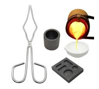 Kit de Fundición de Oro 4 piezas portátiles resistentes al calor para | de Fundición Moldes para Colada de Metales Para Fundición, Reparación, Purificación, Joyería, Pendientes, Collar