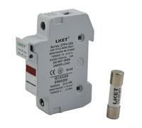 Kit de fusible y soporte de 10 x 38 mm gPV nominal 1000 V CC para cadena de panel solar para protección EN 60947-3 certificado (32 A)
