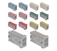 Kit de fusibles - fusibles cilíndricos y fusibles automotrices, código de colores, de resistente, varios tamaños para reparación de seguridad