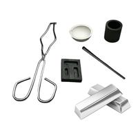 Kit de fusión de crisol genérico | Barra agitador crisol molde de lingote pinza taza fundida | Juego de Refinación de Metales - para Principiantes en Metalurgia Joyeros Artesanos Taller