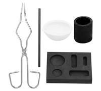 Kit de fusión de plata, kit de crisol de grafito, herramientas de fundición de bricolaje, crisoles resistentes al calor para fundir metal, plata, oro, lingote de cobre