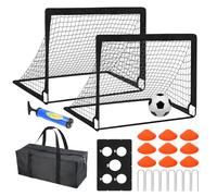 Kit de fútbol - Juego de portería de fútbol para jardín Infantil de 120 x 90 cm, Equipo de Entrenamiento | Porterías de fút-Bol de 2 Piezas para Patio Trasero con Pelota, Diana y Conos | para Juegos