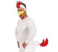 FIESTAS GUIRCA Kit de Gallina con Diadema con Cresta, Pico y Cola