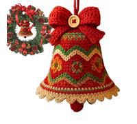 Kit de ganchillo de adornos de Navidad, kit completo de ganchillo de campana de Navidad, suministros de manualidades hechos a mano para vinculación familiar, práctica de atención plena, decoradores