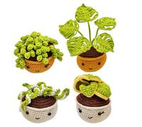 Kit de ganchillo de cactus para principiantes: juego de ganchillo para principiantes con agujas de ganchillo, hilo, relleno, marcadores de puntada, juego de ganchillo con instrucciones y tutoriales en