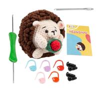 Kit de Ganchillo de Erizos,Kit de Animales de Ganchillo | Colorido kit de crochet para principiantes para adultos | Lindo kit de inicio de crochet con hilo, aprender a crochet set decoración del hogar