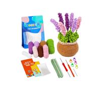 Kit de Ganchillo DIY Kit de Ganchillo Lavanda con Agujas Muñeco de Peluche Fácil