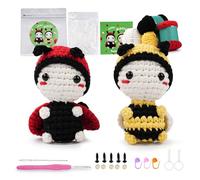 Kit de ganchillo LetCartMaker para principiantes, kit de ganchillo Momi con videotutoriales paso a paso, set de inicio de ganchillo, regalo para cumpleaños y festividades para niños y adultos