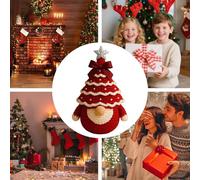 Kit De Ganchillo Navideño Para Principiantes | Kit De Tejer Árbol Navidad - Juego de Manualidades Tejidas para Decoradores del Hogar Práctica de Mindfulness en Fiestas Favores de Principiantes para